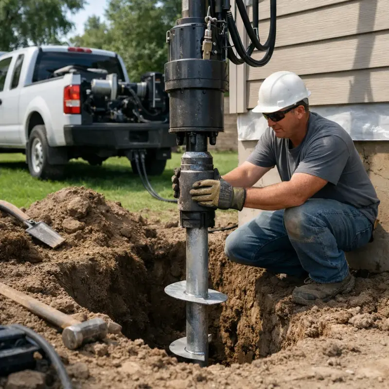 Helical Pier Installation Houston